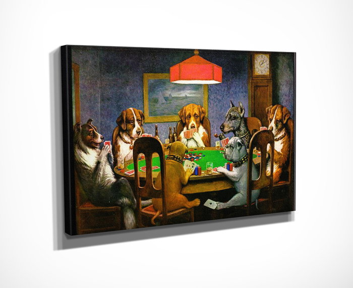 Wallity Cuadro Lienzo Decorativo Un amigo en apuros 30 x 40 cm